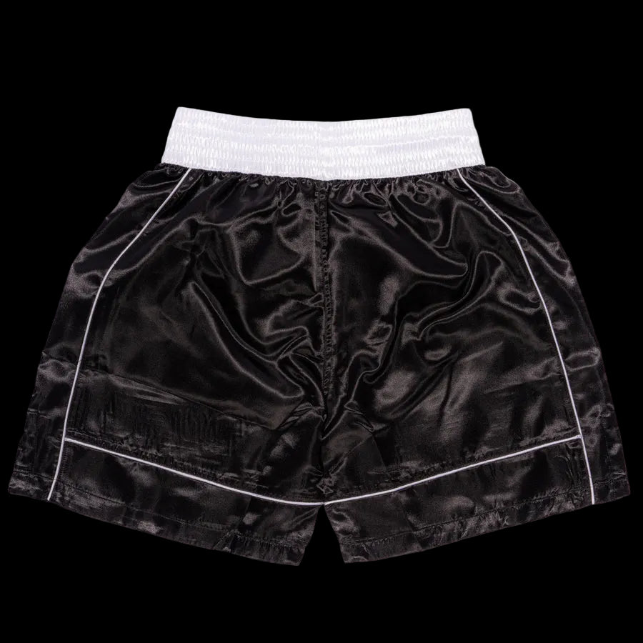 Deathwish Skateboards "LAMF" Muay Thai Boxing Black Satin Shorts