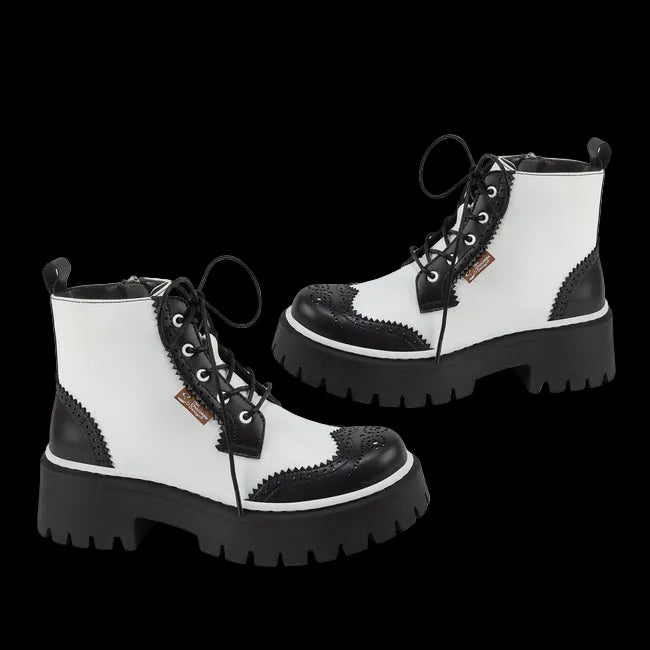 Hot Chocolate Design "Havana" White/Black Women's Boots