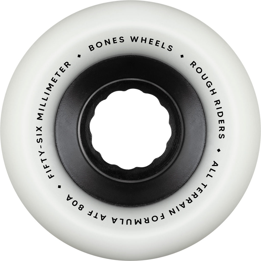 Bones ATF Rough Riders "Skull and Bones" White Skateboard Wheels 80a