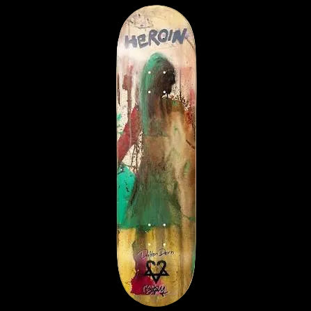 Heroin Skateboards x BAM Heartagram Dern Pro Skate Deck 8.5"