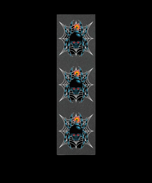 Brunswick "Spiderbomb Stamp" Horror Themed Black Grip Tape 9" x 33"