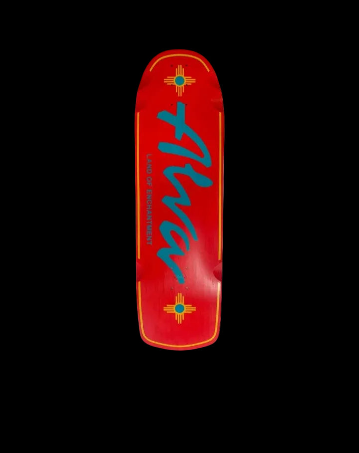Alva New Mexico Ditch Board Sunset Red Shaped Wheel Wells Skate Deck 10"