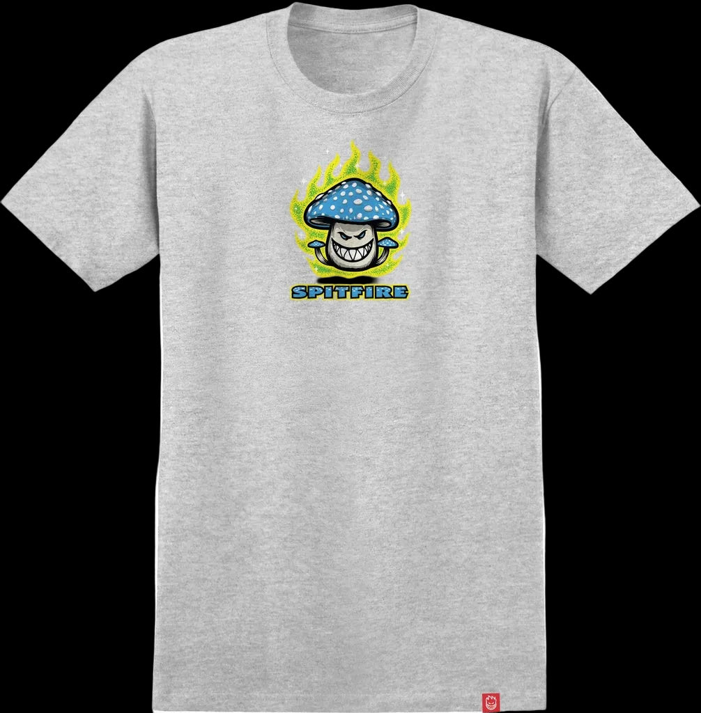 Spitfire Mushroom Bighead Gray Skate Shirt