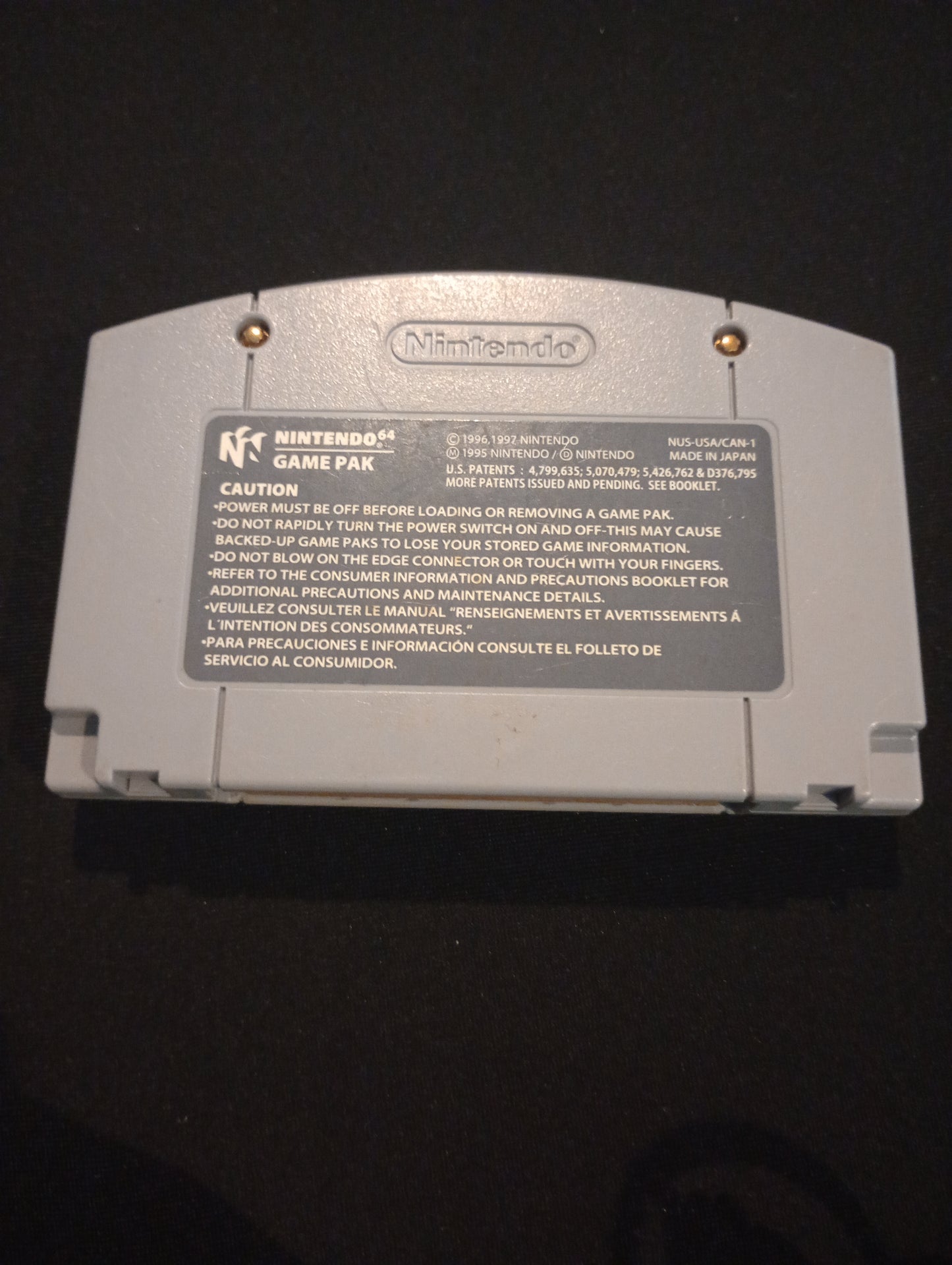 Gold Nintendo 64 "Toys R Us Exclusive" USA model w/ 2 Official Gold N64 Controllers & Dr. Mario game