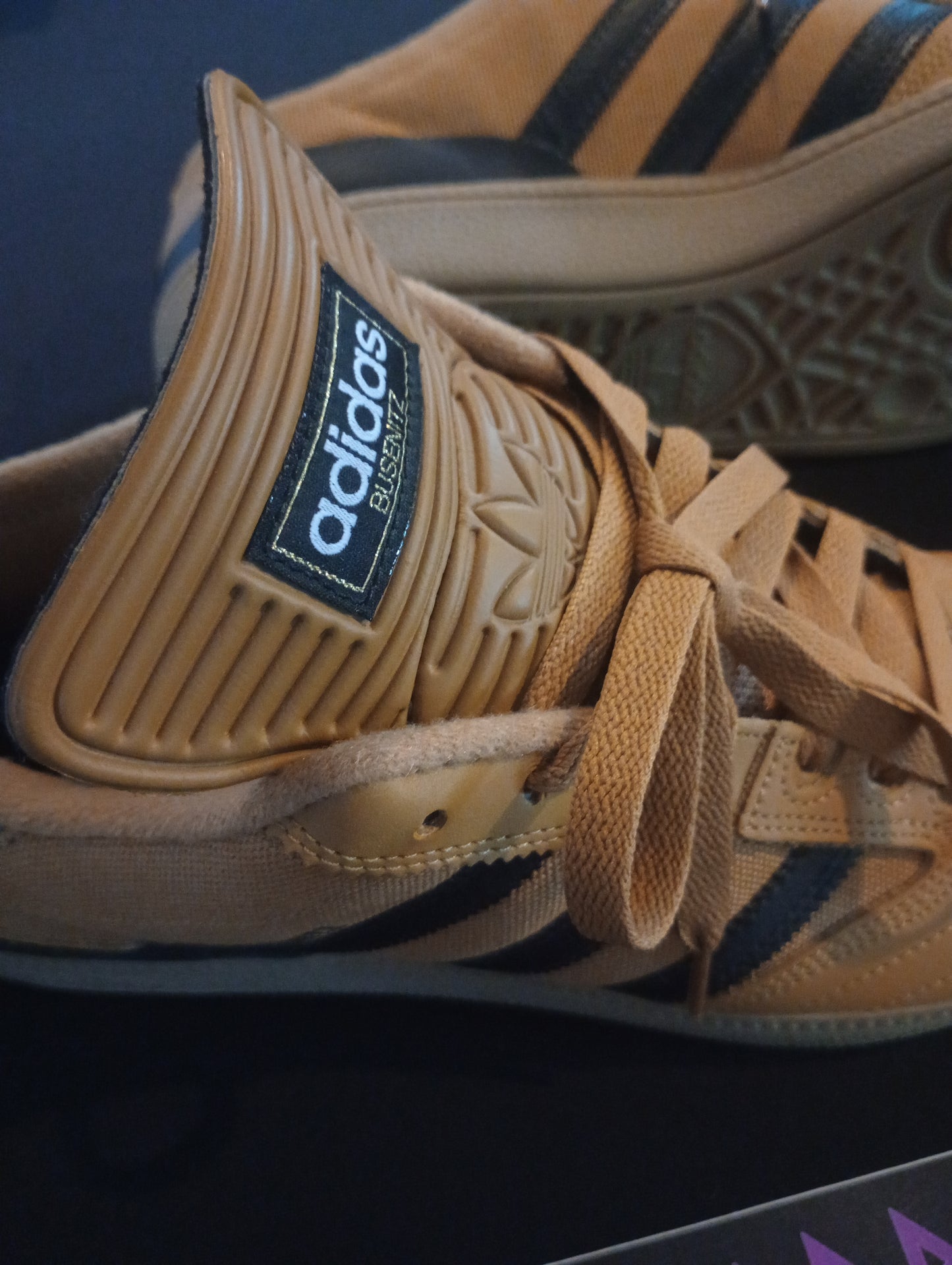 Adidas Busenitz Pro (Pre-Owned -Mint) Mesa Peanut Brown/Black/Gum Low skate shoes