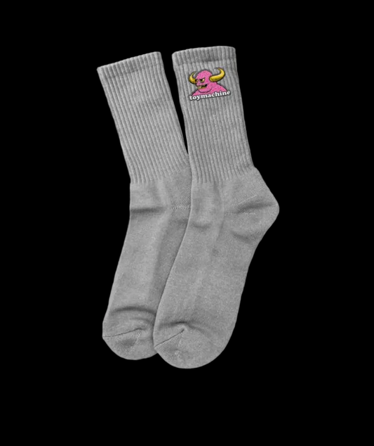 Toy Machine Skateboards Brain Monster Grey/Pink Socks