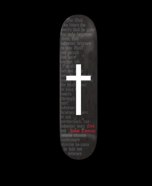 Zero Skateboards "Cross" John 3:16 Jamie Thomas Pro Skate Deck