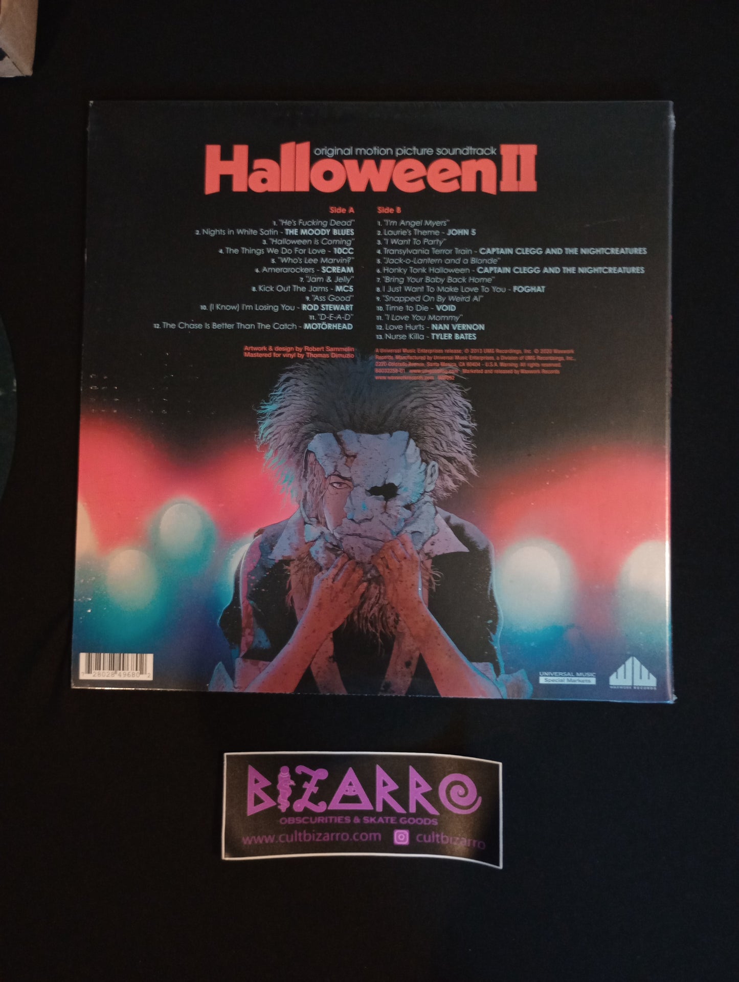 Waxwork Records Rob Zombie's Halloween 1 & 2 OST Vinyl Records w/slipmat + John Carpenter's Lost Themes III Vinyl Record