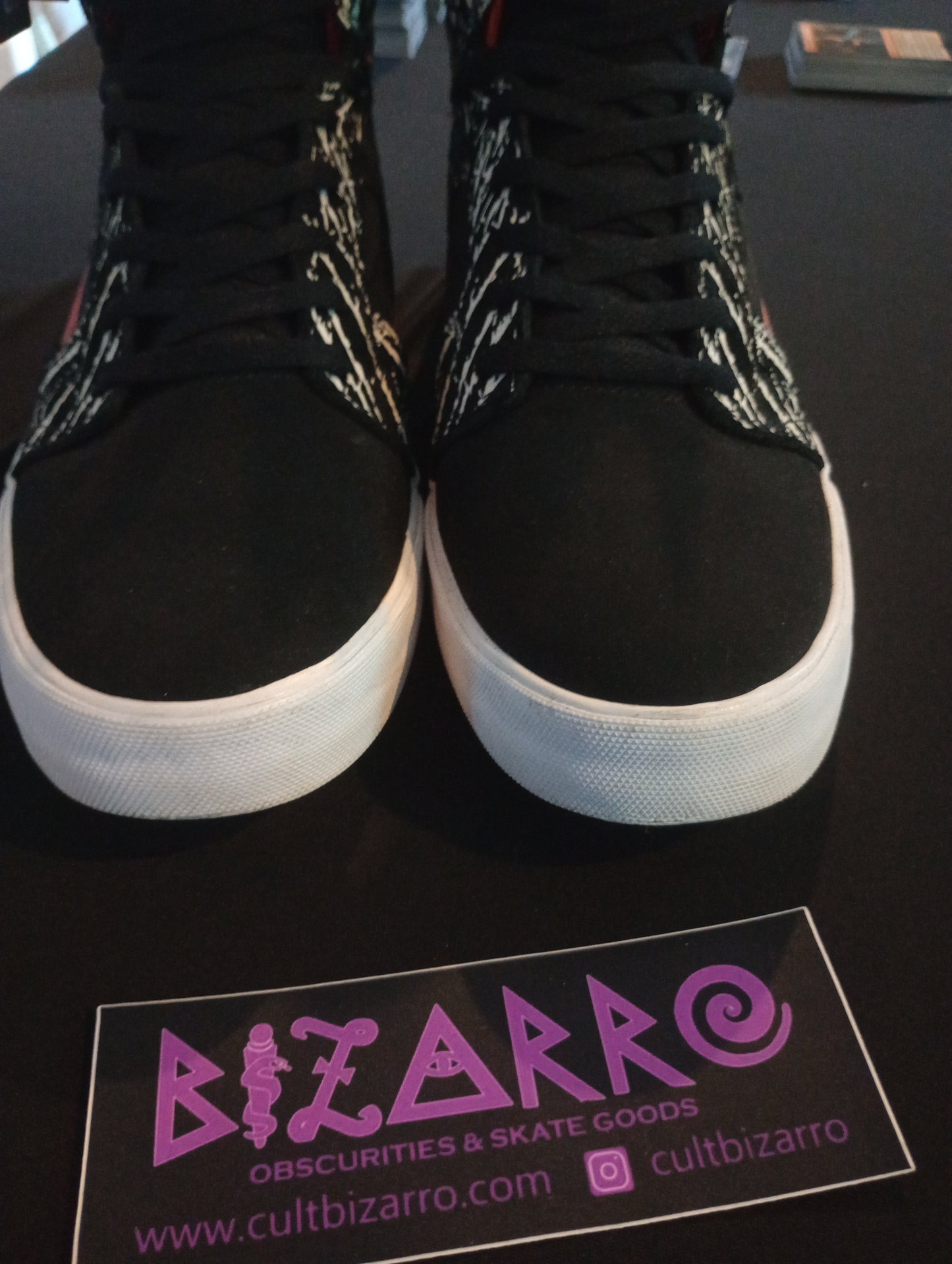 Supra SkyTop II Y2K (Pre-Owned) Zebra/Blk/Red Vtg skate shoes 12