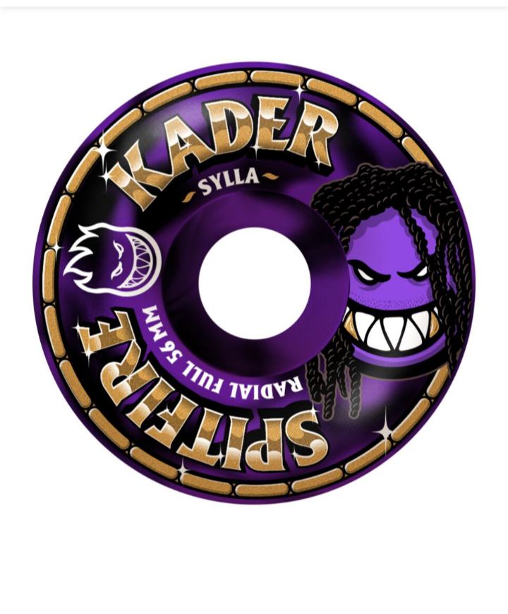 Spitfire Formula Four "Rolly" F4 Radial Full Black/Purple Swirl Kader Syllah Pro Skate Wheels 56mm 99a