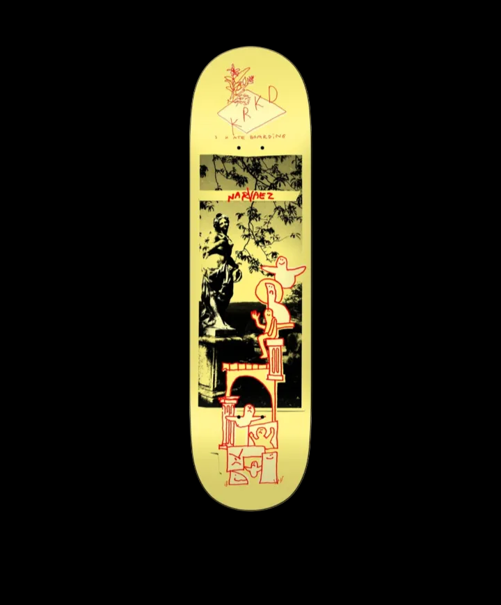 Krooked "Sculpture Garden" Narvaez Pro Skate Deck 8.38"