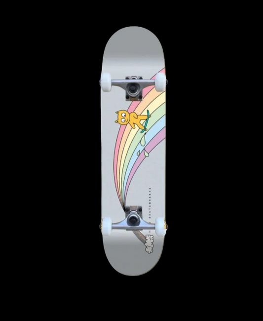 Meow Over The Rainbow Silver Complete Skateboard 7.75"