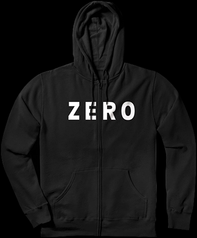 Zero Army Logo Black Zip Hoodie