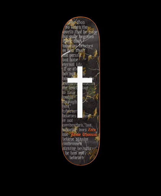 Zero Skateboards "Cross Real Tree" John 3:16 Skate Deck 8.25"
