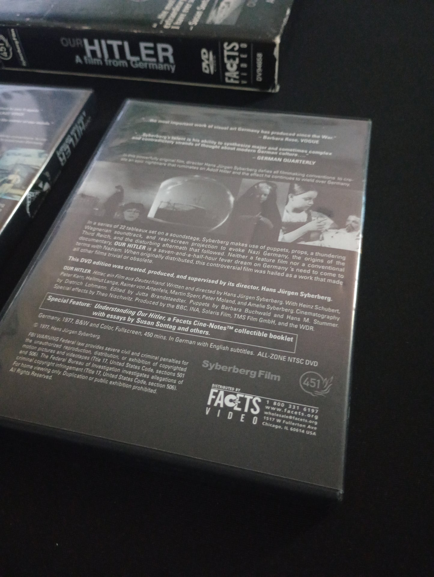 VERY RARE Our Hitler: A Film From Germany 2 DISC DVD Slipcover! booklet obscure