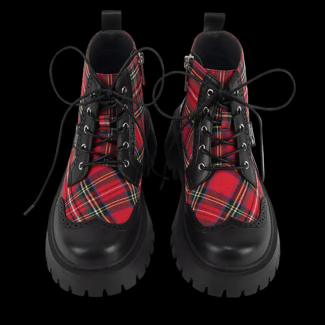 Hot Chocolate Design "Red Tartan" Red/Black Women's Boots