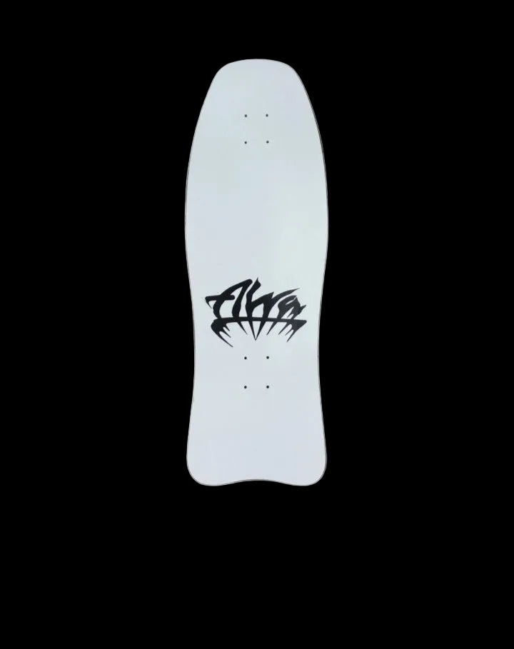 Alva "Modern Aggression" Fish White/Pink Shaped Wheel Wells Skate Deck 9.75"