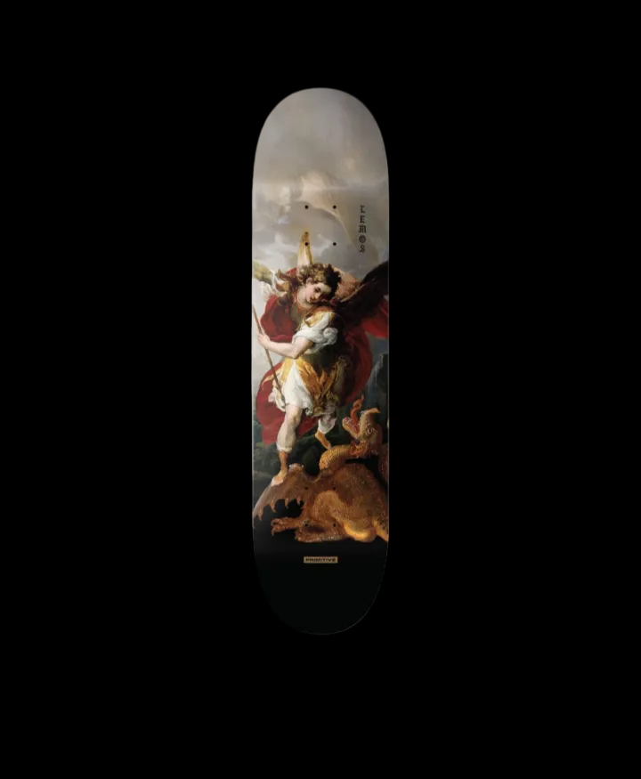 Primitive "Defend" Holy Crusades Tiago Lemos Pro Skate Deck 8"